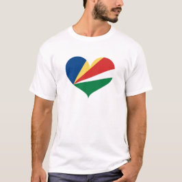 Ik hou van de vlag van de Seychellen T-shirt
