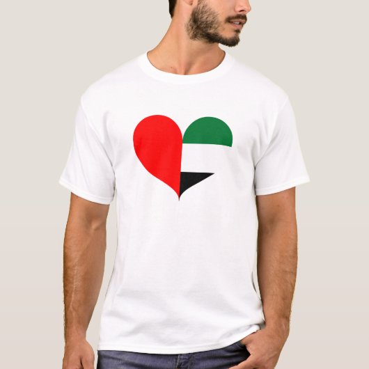 Ik hou van de Vlag van de VAE T-shirt (Voorkant)