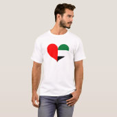 Ik hou van de Vlag van de VAE T-shirt (Voorkant volledig)