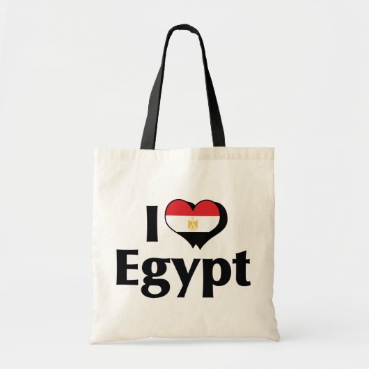 Ik hou van de vlag van Egypte Tote Bag (Voorkant)