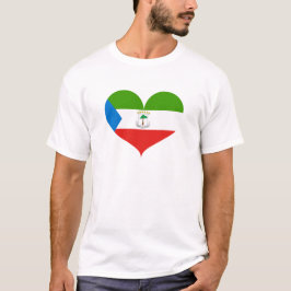 Ik hou van de vlag van Equatoriaal-Guinea T-shirt