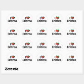 Ik hou van de vlag van Eritrea Ronde Sticker (Vel)