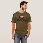 Ik hou van de vlag van Georgië T-shirt (Voorkant volledig)