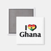 Ik hou van de vlag van Ghana Magneet (Voorkant / Achterkant)
