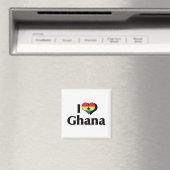 Ik hou van de vlag van Ghana Magneet (Insitu (Vaatwasser))