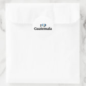 Ik hou van de vlag van Guatemala Ronde Sticker (Tas)