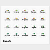 Ik hou van de vlag van Guyana Ronde Sticker (Vel)