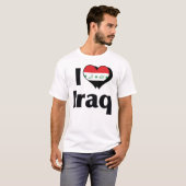 Ik hou van de vlag van Irak T-shirt (Voorkant volledig)