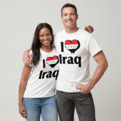 Ik hou van de vlag van Irak T-shirt (Unisex)