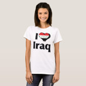 Ik hou van de vlag van Irak T-shirt (Voorkant volledig)