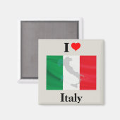 Ik hou van de vlag van Italië Magneet (Voorkant / Achterkant)