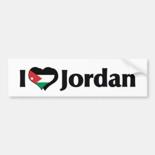 Ik hou van de vlag van Jordanië Bumpersticker