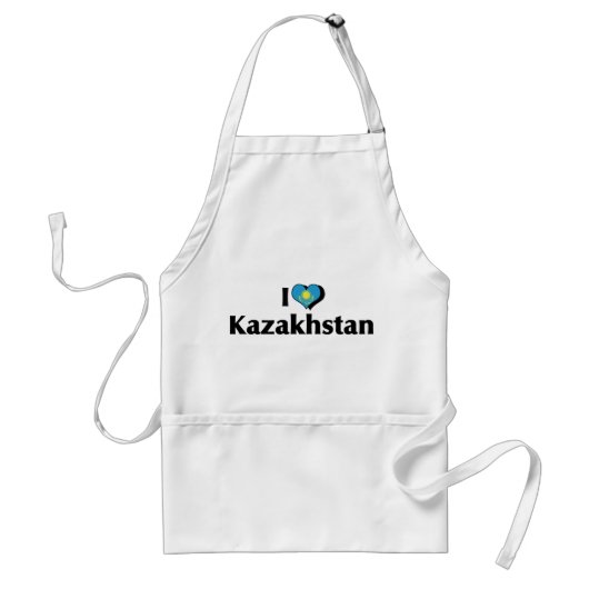 Ik hou van de vlag van Kazachstan Standaard Schort (Voorkant)