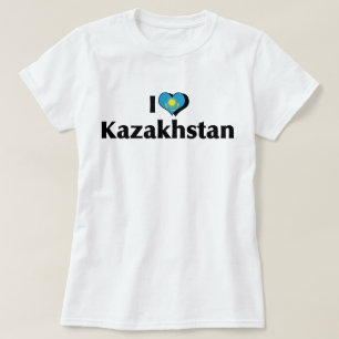 Ik hou van de vlag van Kazachstan T-shirt