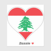Ik hou van de vlag van Libanon Sticker (Vel)
