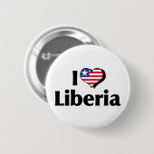 Ik hou van de vlag van Liberia Ronde Button 5,7 Cm (Voorkant /achterkant)