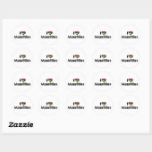 Ik hou van de vlag van Mauritius Ronde Sticker (Vel)