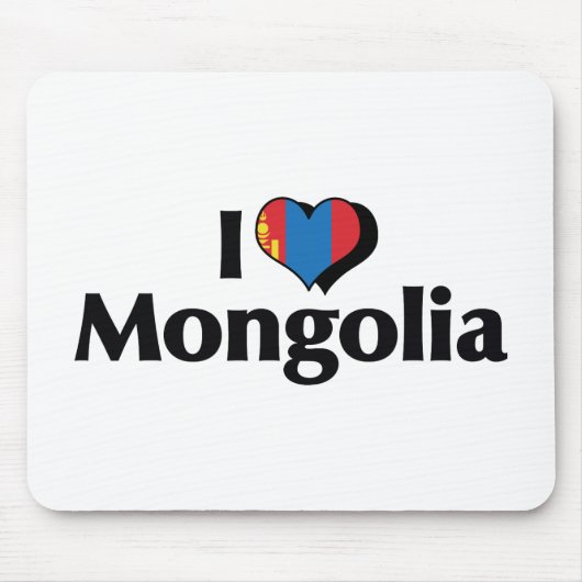 Ik hou van de vlag van Mongolië Muismat (Voorkant)