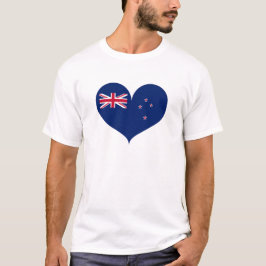 Ik hou van de vlag van Nieuw-Zeeland T-shirt