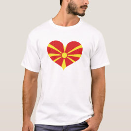 Ik hou van de vlag van Noord-Macedonië T-shirt