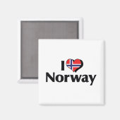 Ik hou van de vlag van Noorwegen Magneet (Voorkant / Achterkant)