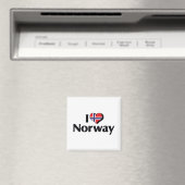 Ik hou van de vlag van Noorwegen Magneet (Insitu (Vaatwasser))