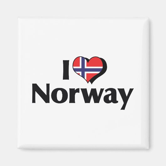 Ik hou van de vlag van Noorwegen Magneet (Voorkant)