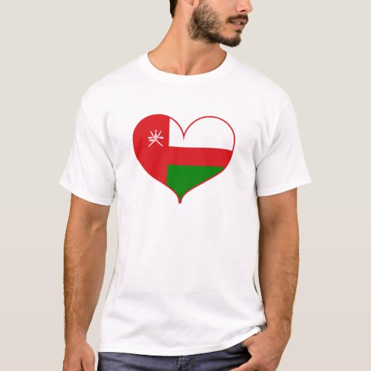 Ik hou van de vlag van Oman T-shirt (Voorkant)