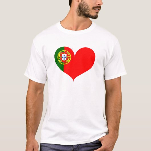 Ik hou van de vlag van Portugal T-shirt (Voorkant)