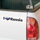 Ik hou van de vlag van Rusland Bumpersticker (Op Truck)