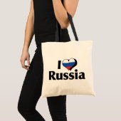 Ik hou van de vlag van Rusland Tote Bag (Voorkant (product))