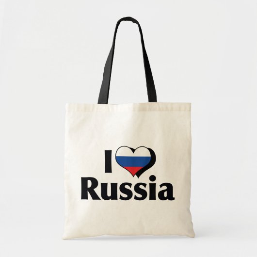 Ik hou van de vlag van Rusland Tote Bag (Voorkant)