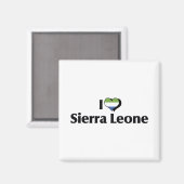 Ik hou van de vlag van Sierra Leone Magneet (Voorkant / Achterkant)