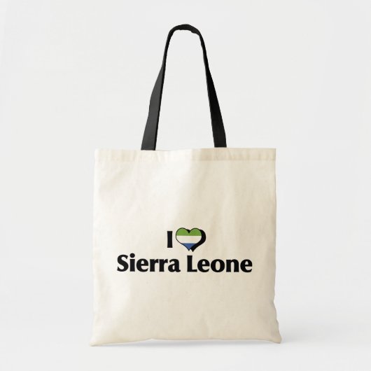 Ik hou van de vlag van Sierra Leone Tote Bag (Voorkant)