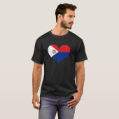 Ik hou van de vlag van Sint Maarten T-shirt (Voorkant volledig)
