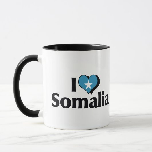 Ik hou van de vlag van Somalië Mok (Links)