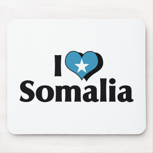 Ik hou van de vlag van Somalië Muismat (Voorkant)