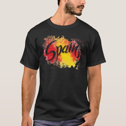 Ik hou van de vlag van Spanje Kunst Barcelona Madr T-shirt (Voorkant)
