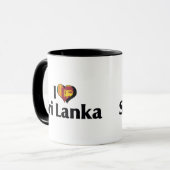 Ik hou van de vlag van Sri Lanka Mok (Voorkant links)