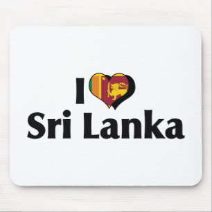 Ik hou van de vlag van Sri Lanka Muismat