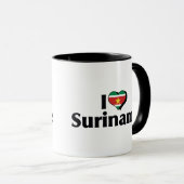 Ik hou van de vlag van Suriname Mok (Voorkant rechts)