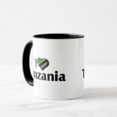 Ik hou van de vlag van Tanzania Mok (Voorkant links)