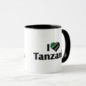Ik hou van de vlag van Tanzania Mok (Voorkant rechts)