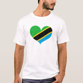 Ik hou van de vlag van Tanzania T-shirt