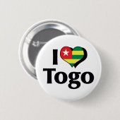 Ik hou van de vlag van Togo Ronde Button 5,7 Cm (Voorkant /achterkant)