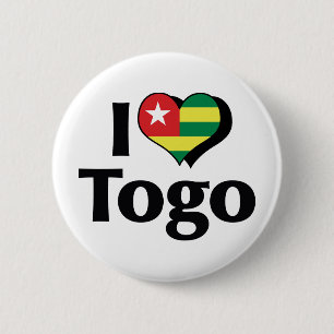 Ik hou van de vlag van Togo Ronde Button 5,7 Cm
