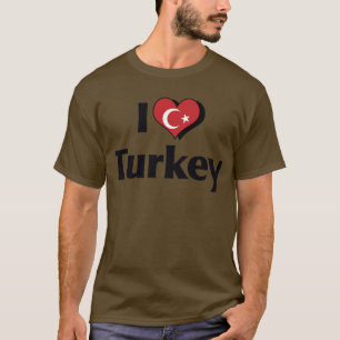 Ik hou van de vlag van Turkije Shirt