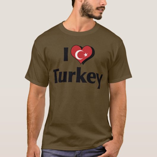 Ik hou van de vlag van Turkije Shirt (Voorkant)