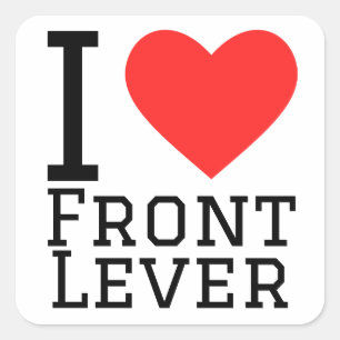 Ik hou van de voorste hendel vierkante sticker