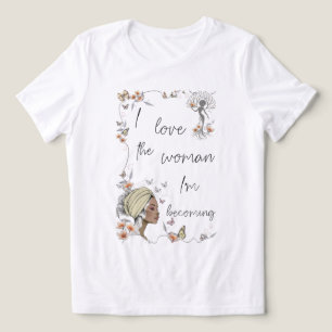 Ik hou van de vrouw die ik word. Cadeau voor zelfl Tri-Blend Shirt
